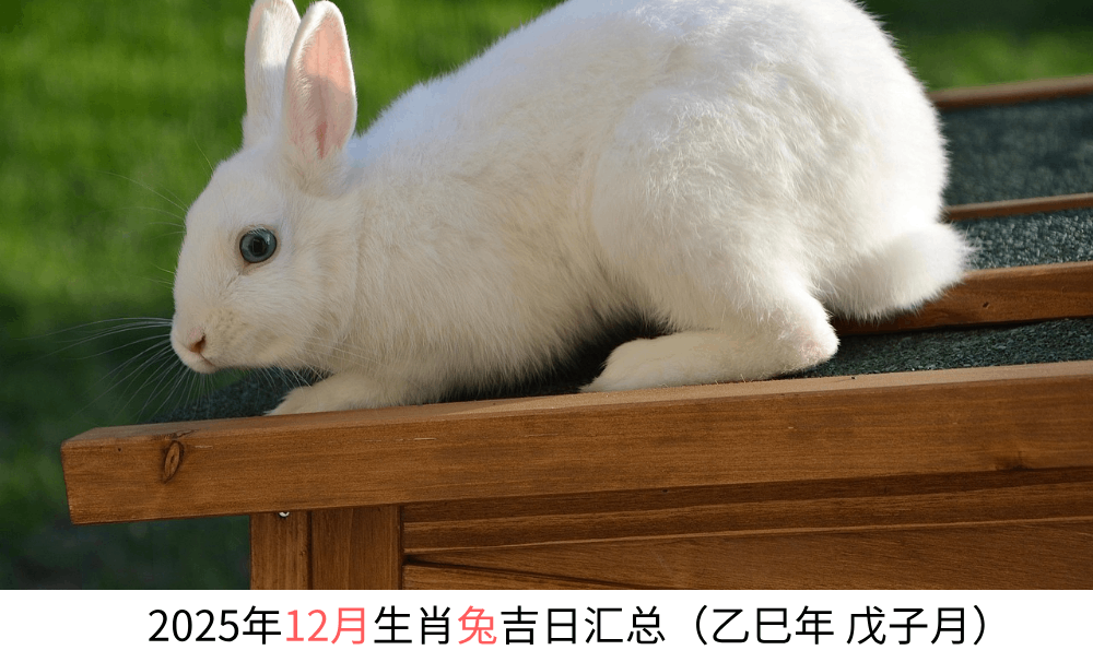 2025年12月生肖兔黄道吉日汇总（乙巳年戊子月）