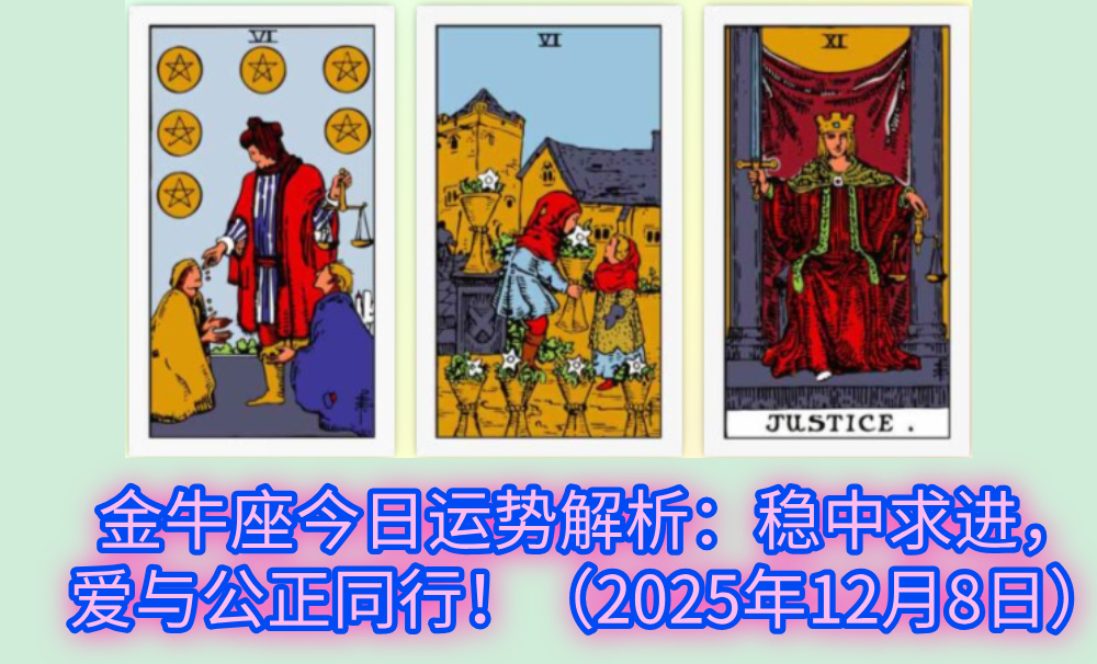 金牛座今日运势解析：稳中求进，爱与公正同行！（2025年12月8日）