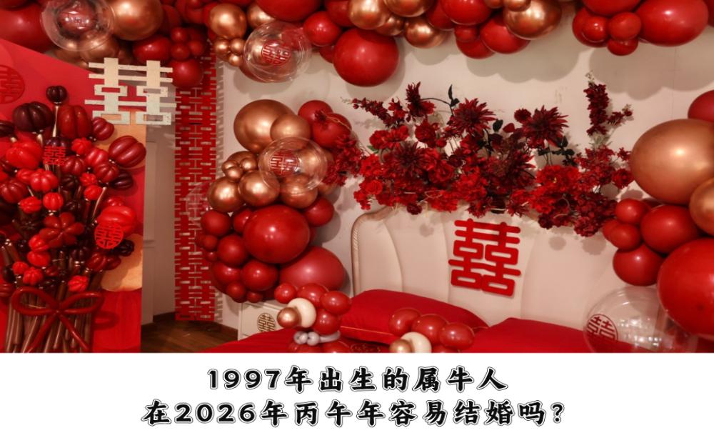 1997年出生的属牛人，在2026年丙午年容易结婚吗？