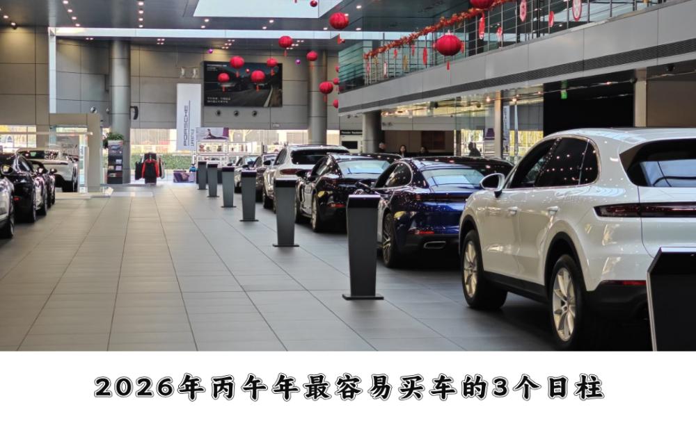 2026年丙午年最容易买车的3个日柱