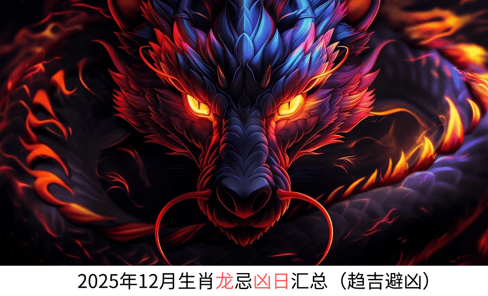 2025年12月生肖龙忌凶日汇总（趋吉避凶）