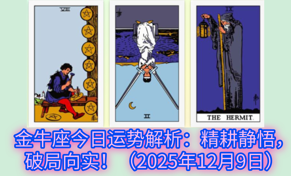 金牛座今日运势解析:精耕静悟,破局向实!(2025年12月9日)