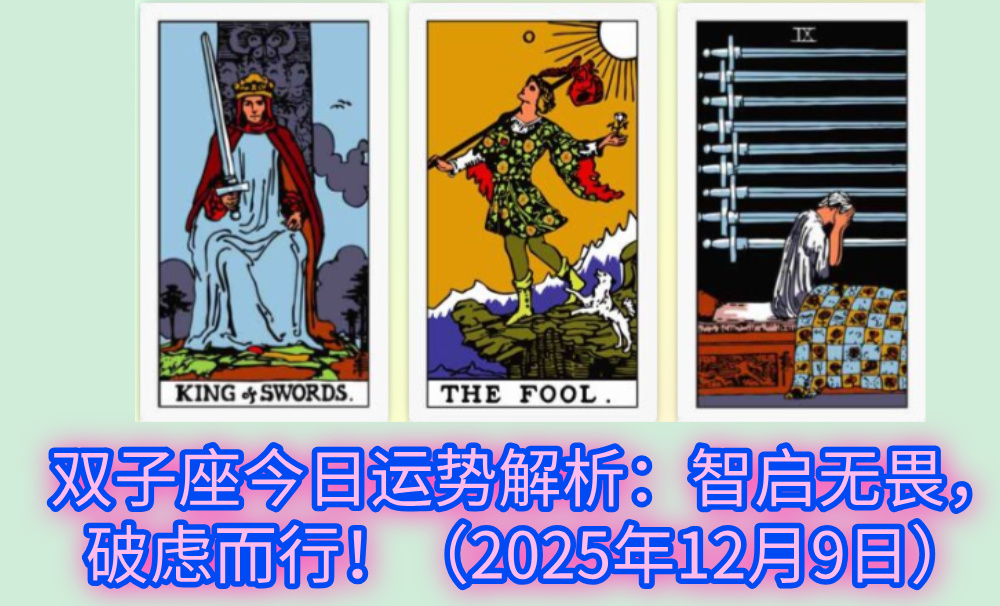 双子座今日运势解析：智启无畏，破虑而行！（2025年12月9日）
