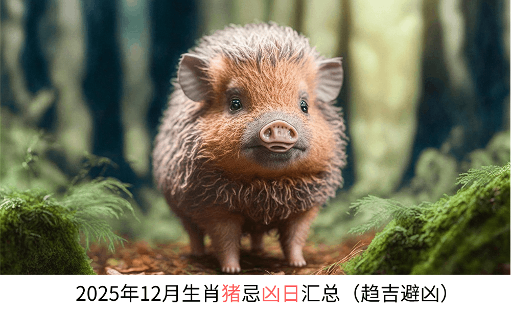 2025年12月生肖猪忌凶日汇总(趋吉避凶)