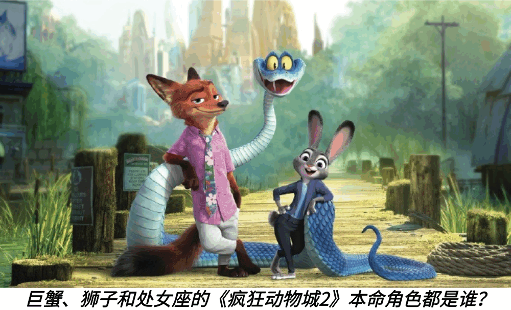 巨蟹、狮子和处女座的《疯狂动物城2》本命角色都是谁？