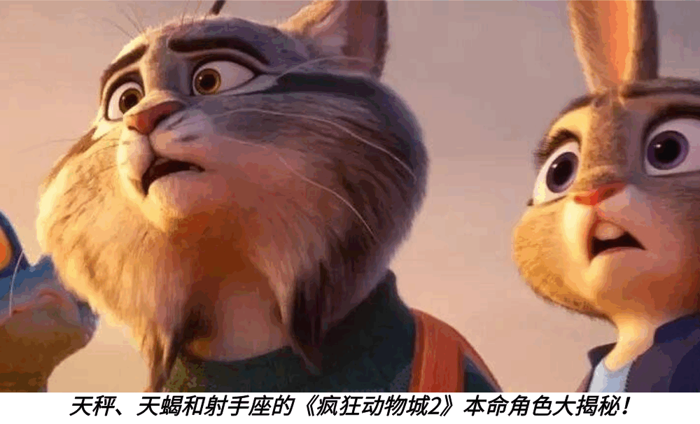 天秤、天蝎和射手座的《疯狂动物城2》本命角色大揭秘!