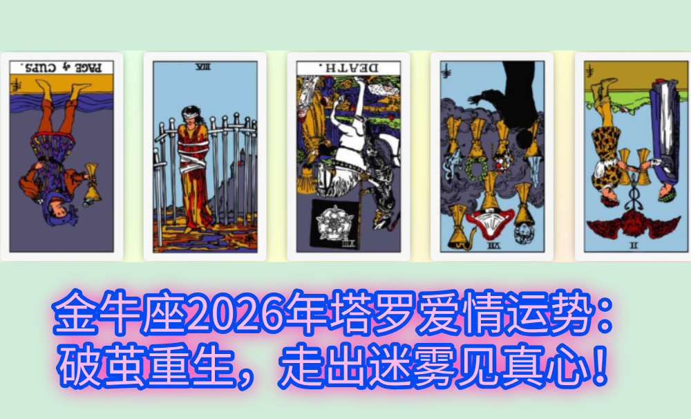 金牛座2026年塔罗爱情运势:破茧重生,走出迷雾见真心!