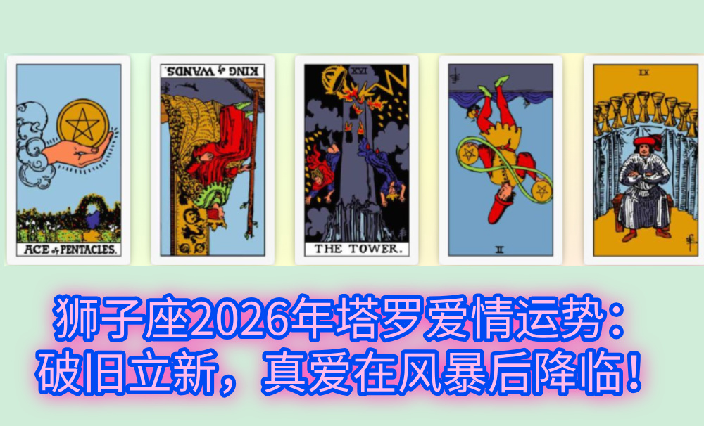 狮子座2026年塔罗爱情运势：破旧立新，真爱在风暴后降临！