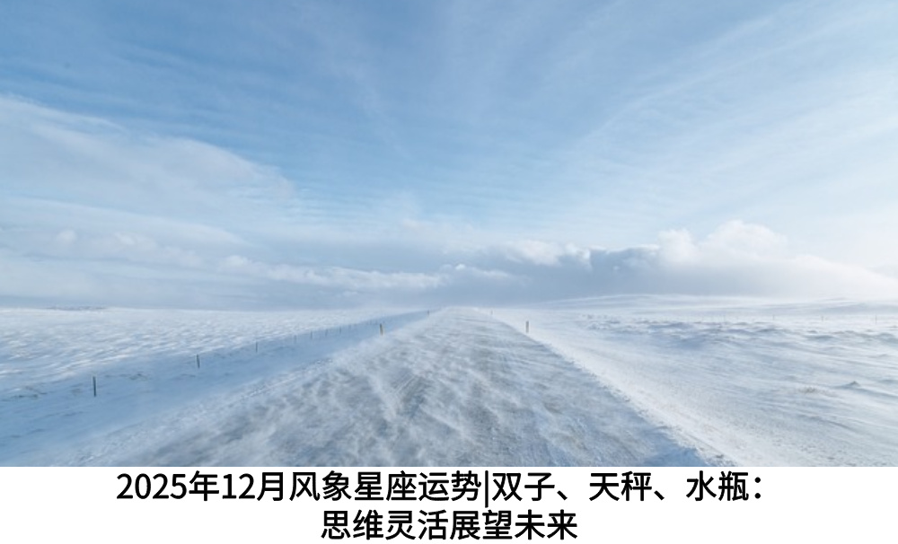 2025年12月风象星座运势|双子、天秤、水瓶：思维灵活展望未来