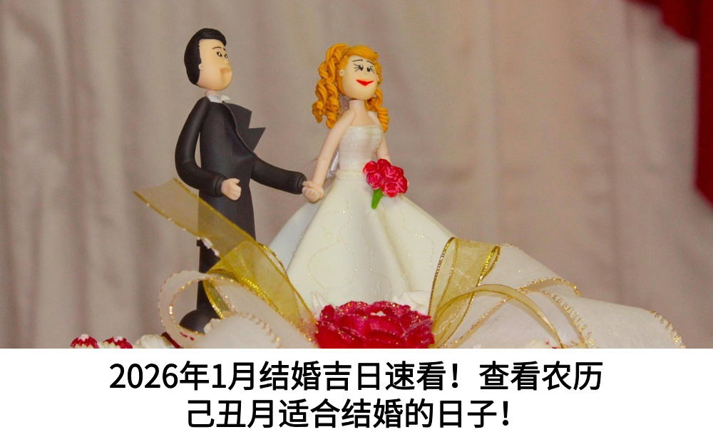 2026年1月结婚吉日速看!查看农历己丑月适合结婚的日子!