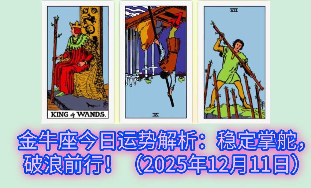 金牛座今日运势解析：稳定掌舵，破浪前行！（2025年12月11日）