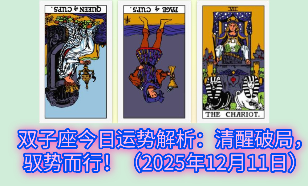 双子座今日运势解析：清醒破局，驭势而行！（2025年12月11日）