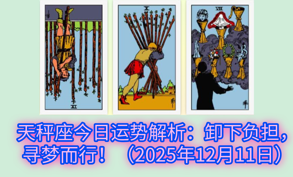 天秤座今日运势解析:卸下负担,寻梦而行!(2025年12月11日)