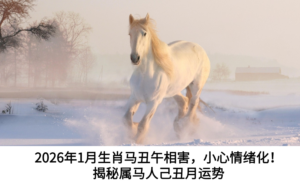 2026年1月生肖马丑午相害,小心情绪化!揭秘属马人己丑月运势
