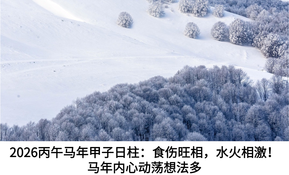 2026丙午马年甲子日柱:食伤旺相,水火相激!马年内心动荡想法多