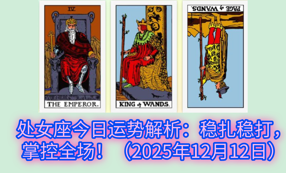 处女座今日运势解析：稳扎稳打，掌控全场！（2025年12月12日）