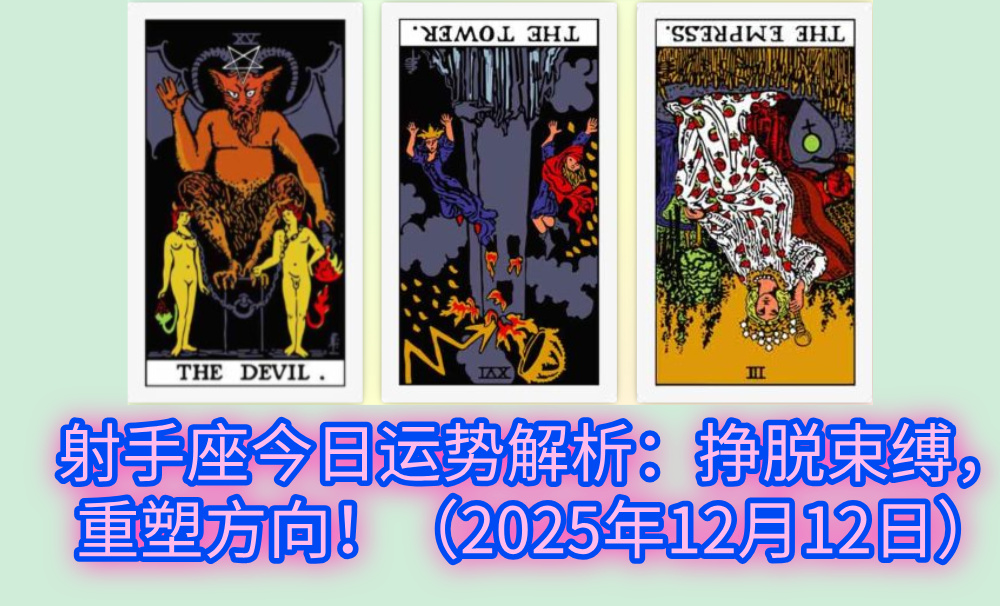 射手座今日运势解析：挣脱束缚，重塑方向！（2025年12月12日）