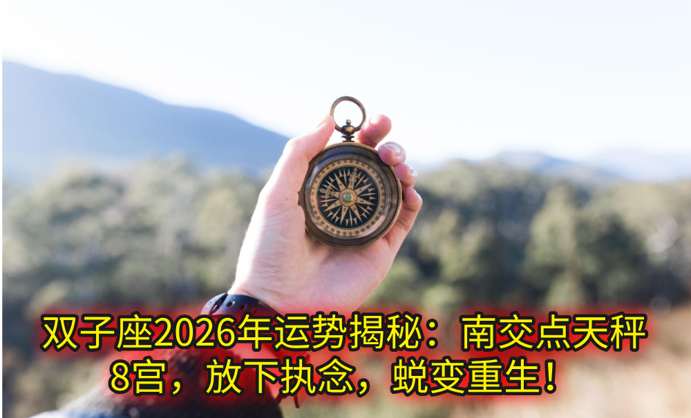 双子座2026年运势揭秘：南交点天秤8宫，放下执念，蜕变重生！