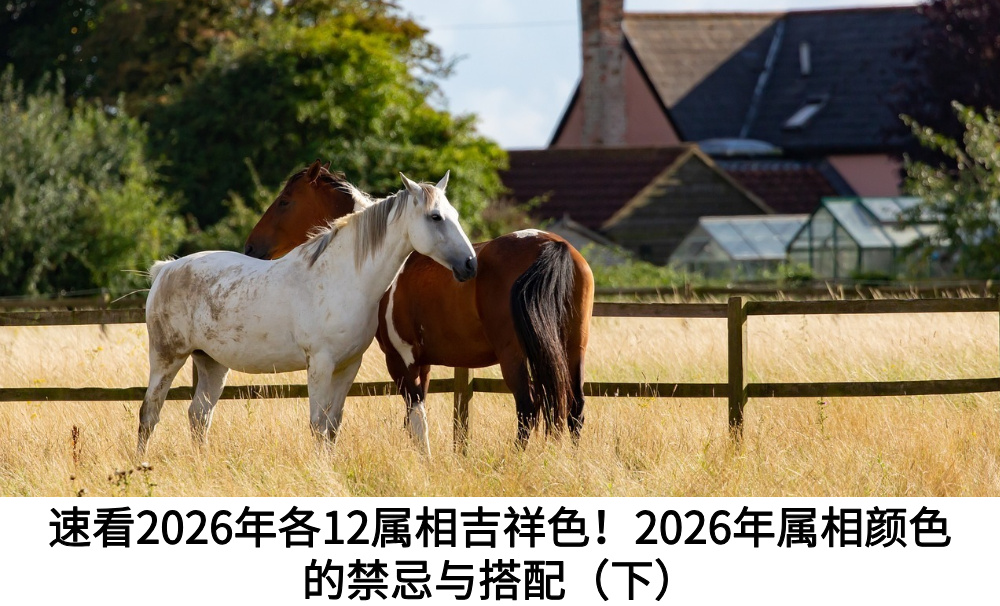 速看2026年各12属相吉祥色!2026年属相颜色的禁忌与搭配(下)