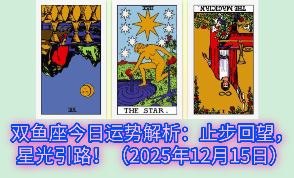 双鱼座今日运势解析：止步回望，星光引路！（2025年12月15日）