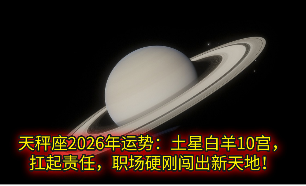 天秤座2026年运势:土星白羊10宫,扛起责任,职场硬刚闯出新天地!
