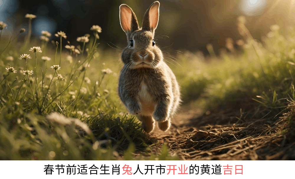 今年春节前适合生肖兔人开市开业的黄道吉日