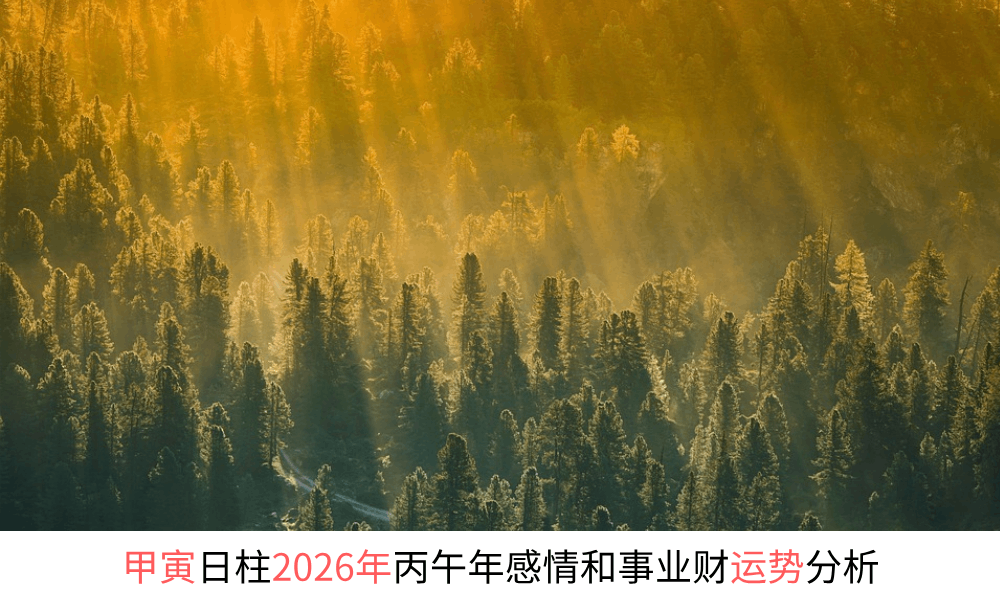 甲寅日柱2026年丙午年感情和事业财运势分析