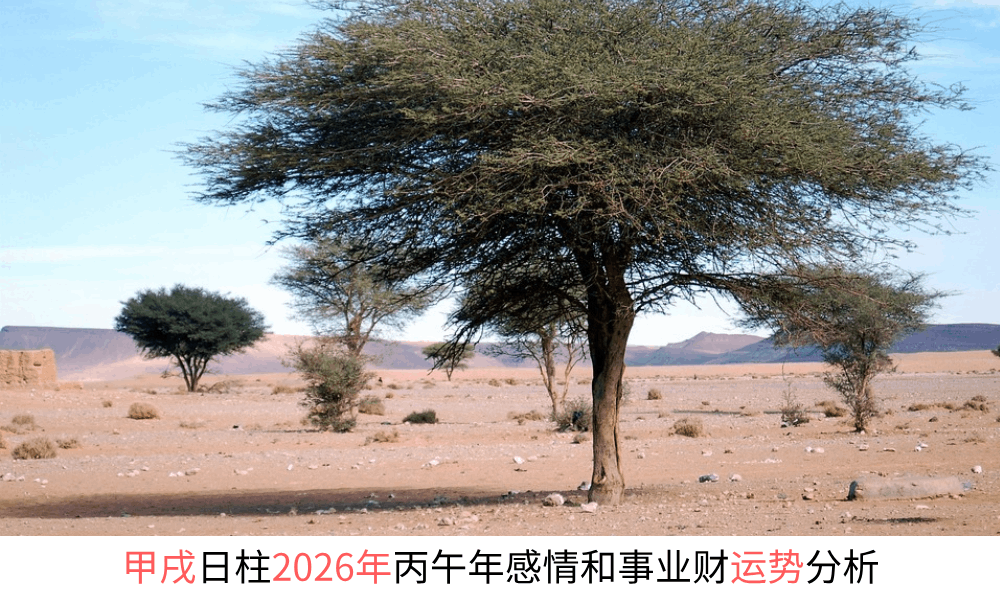 甲戌日柱2026年丙午年感情和事业财运势分析