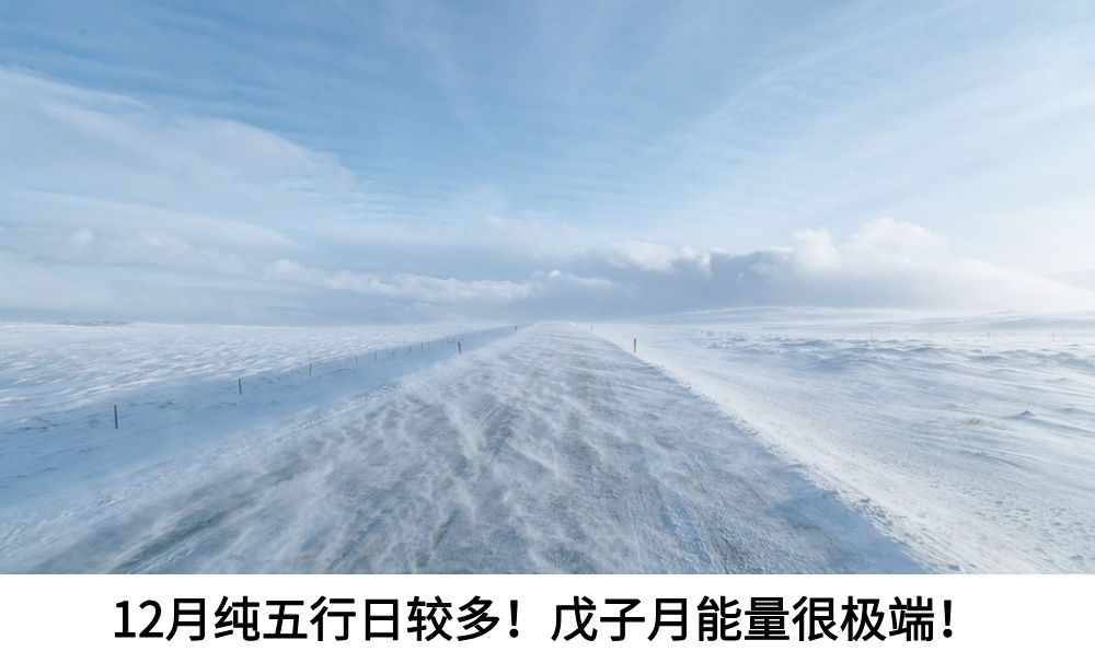 12月纯五行日较多!戊子月能量很极端!