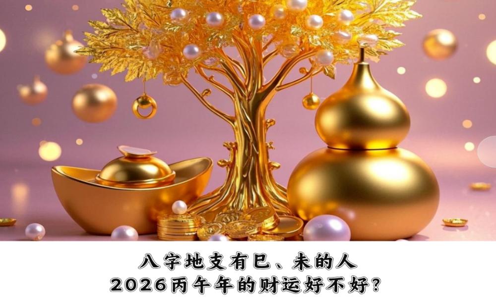 八字地支有巳、未的人，2026丙午年的财运好不好？