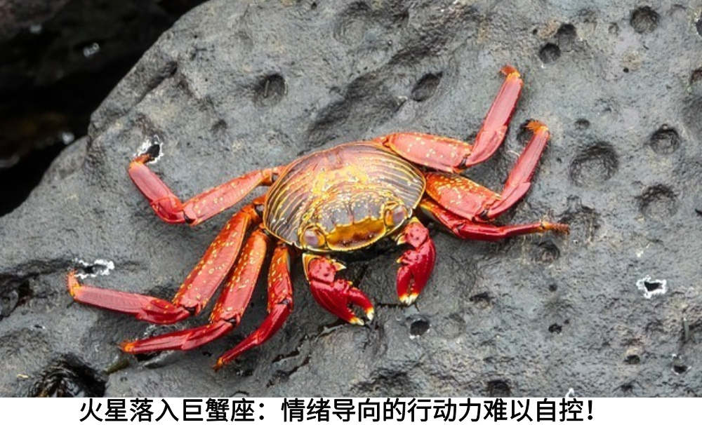 火星落入巨蟹座：情绪导向的行动力难以自控！
