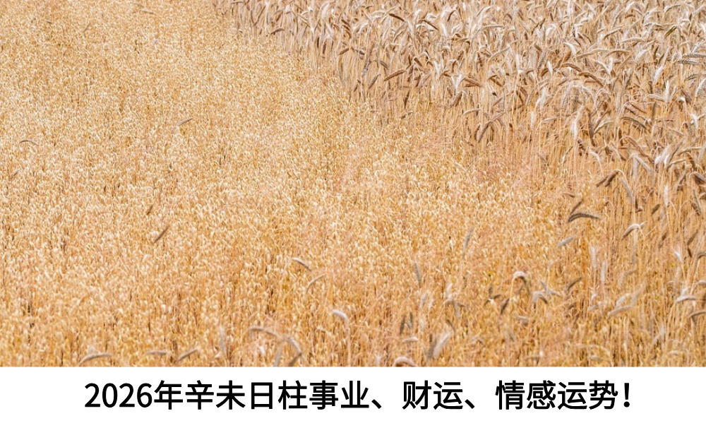 2026年辛未日柱事业、财运、情感运势!