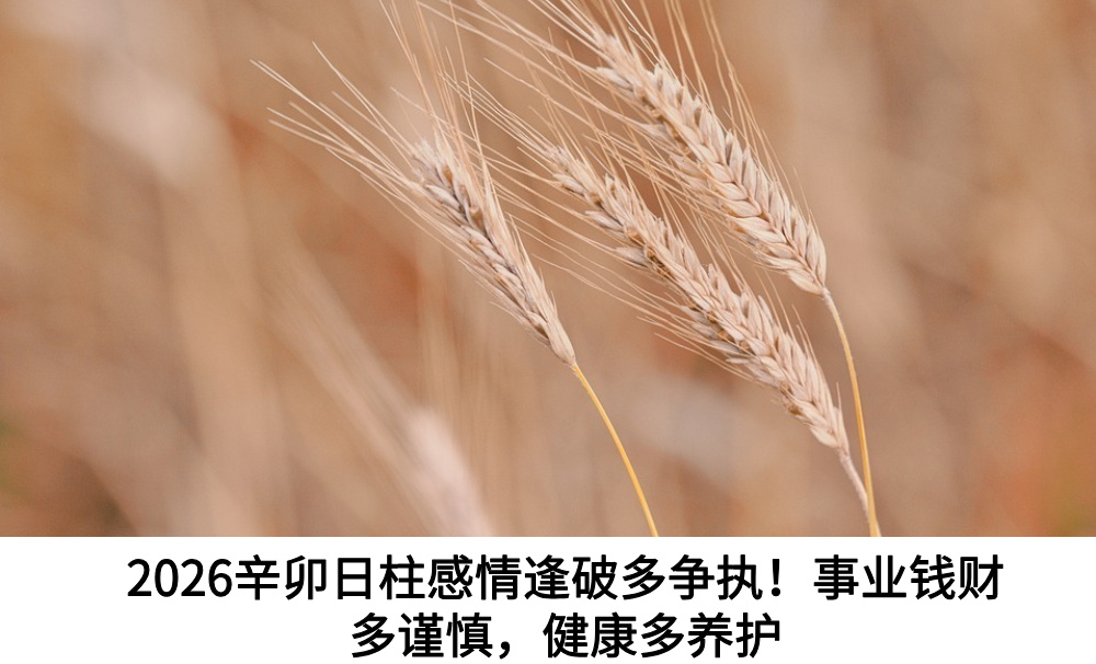 2026辛卯日柱感情逢破多争执!事业钱财多谨慎,健康多养护