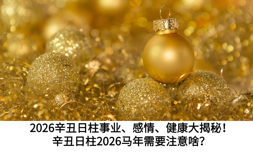 2026辛丑日柱事业、感情、健康大揭秘！辛丑日柱2026马年需要注意啥？