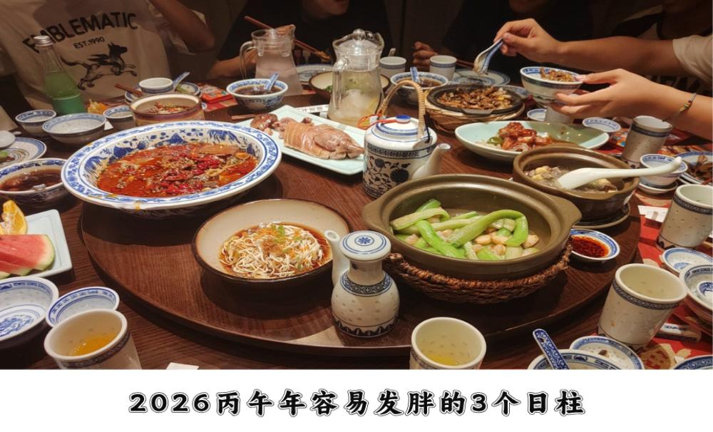 2026丙午年容易发胖的3个日柱