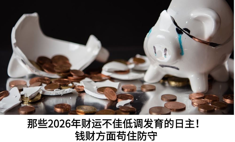 那些2026年财运不佳低调发育的日主！钱财方面苟住防守