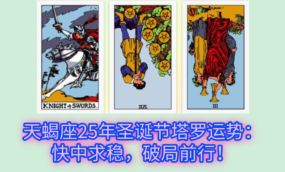 天蝎座25年圣诞节塔罗运势：快中求稳，破局前行！