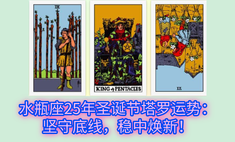 水瓶座25年圣诞节塔罗运势：坚守底线，稳中焕新！