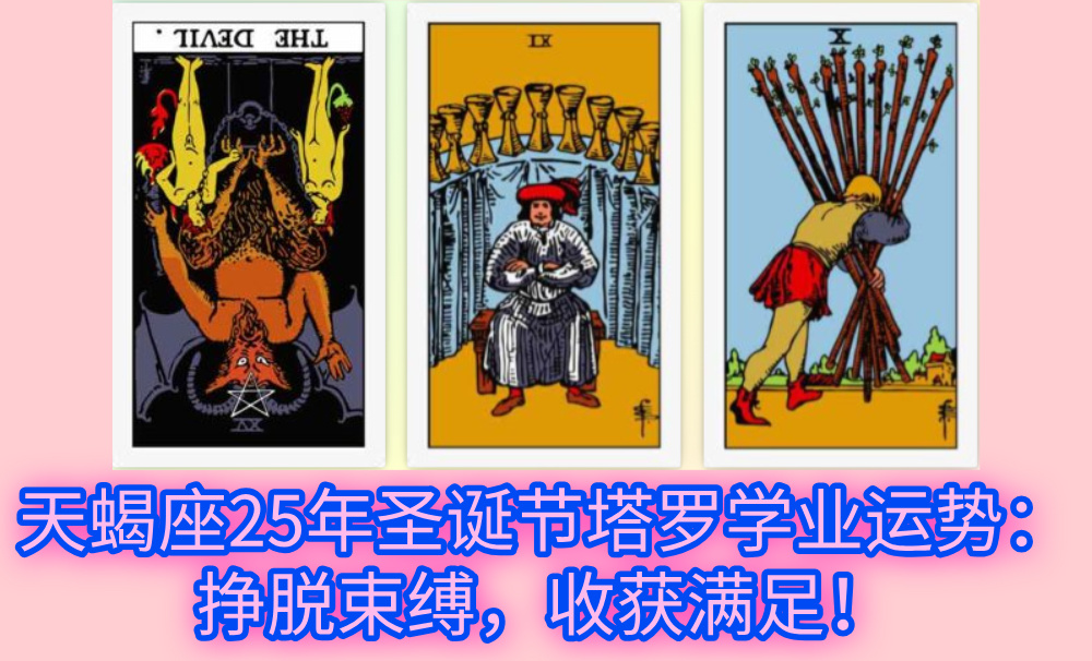 天蝎座25年圣诞节塔罗学业运势：挣脱束缚，收获满足！