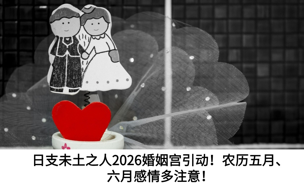 日支未土之人2026婚姻宫引动！农历五月、六月感情多注意！