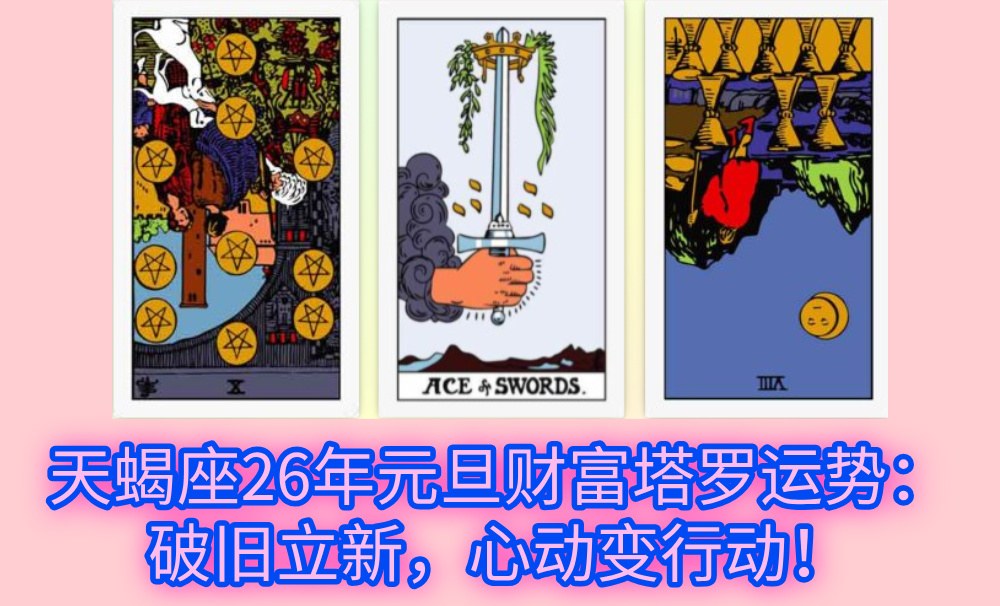 天蝎座26年元旦财富塔罗运势：破旧立新，心动变行动！