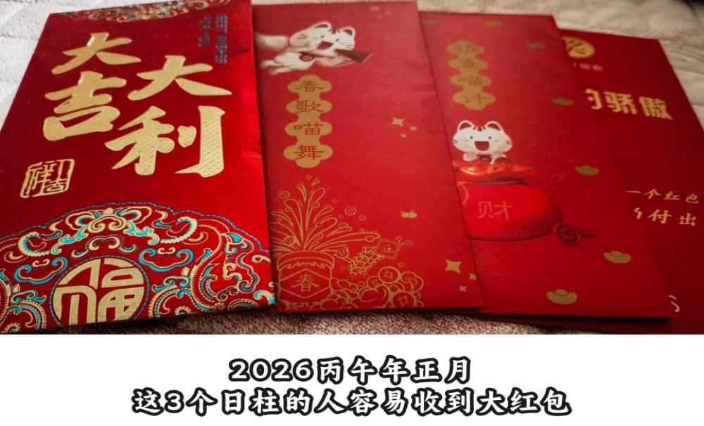 2026丙午年正月，这3个日柱的人容易收到大红包