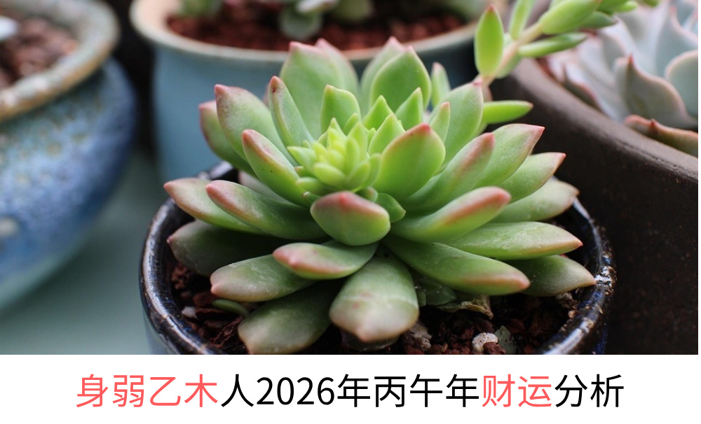 身弱乙木人2026年丙午年财运分析