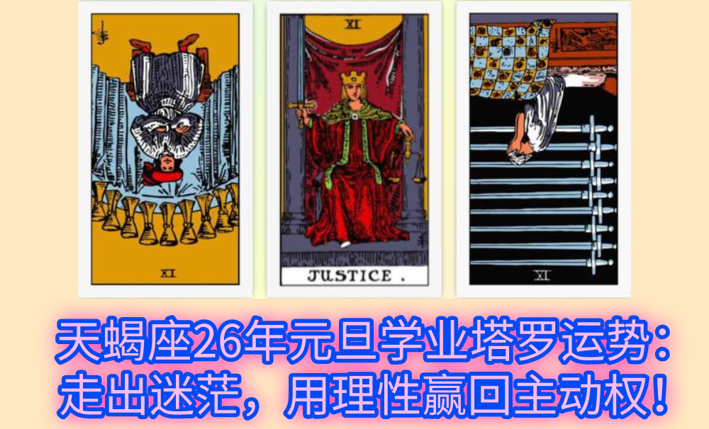 天蝎座26年元旦学业塔罗运势：走出迷茫，用理性赢回主动权！