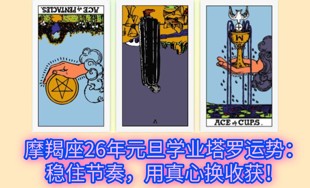 摩羯座26年元旦学业塔罗运势：稳住节奏，用真心换收获！