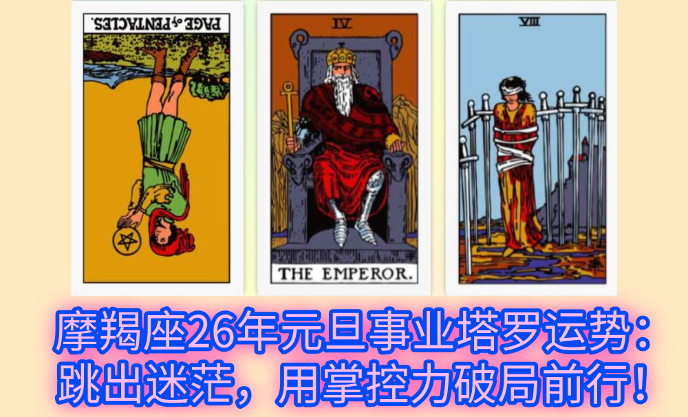 摩羯座26年元旦事业塔罗运势：跳出迷茫，用掌控力破局前行！