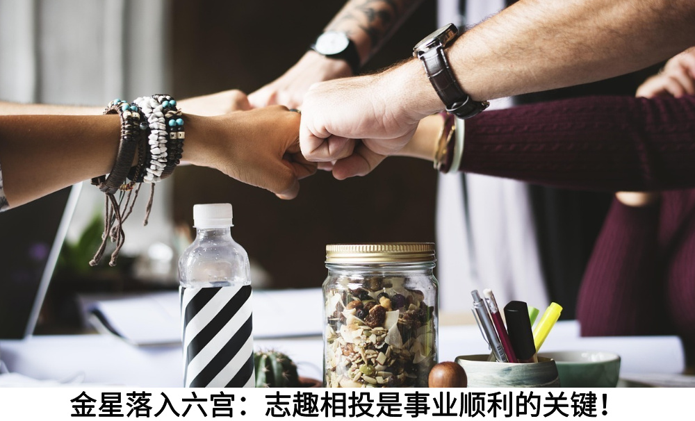金星落入六宫：志趣相投是事业顺利的关键！