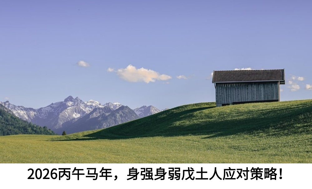 2026丙午马年，身强身弱戊土人应对策略！