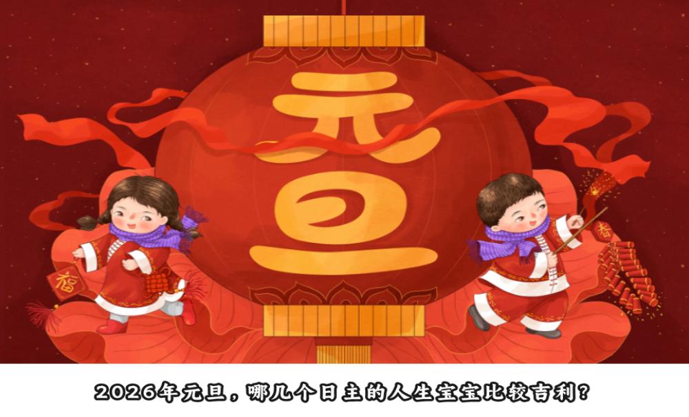 2026年元旦，哪几个日主的人生宝宝比较吉利？