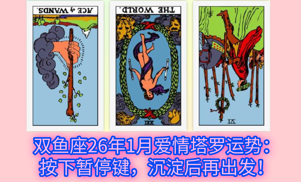 双鱼座26年1月爱情塔罗运势：按下暂停键，沉淀后再出发！